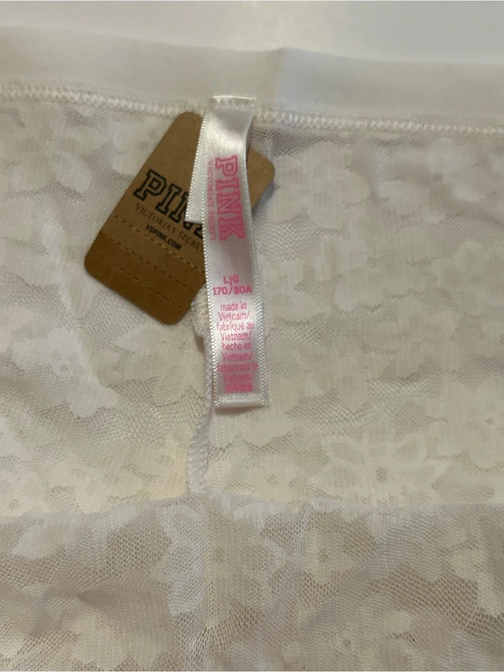 Victoria's Secret Wear Everywhere Lace Cheekster Low Rise Panty NWT Ivory